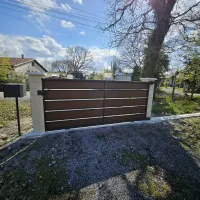 Fabrication et pose de portail coulissant en acier corten sur mesure à La Teste-de-Buch (4)webp